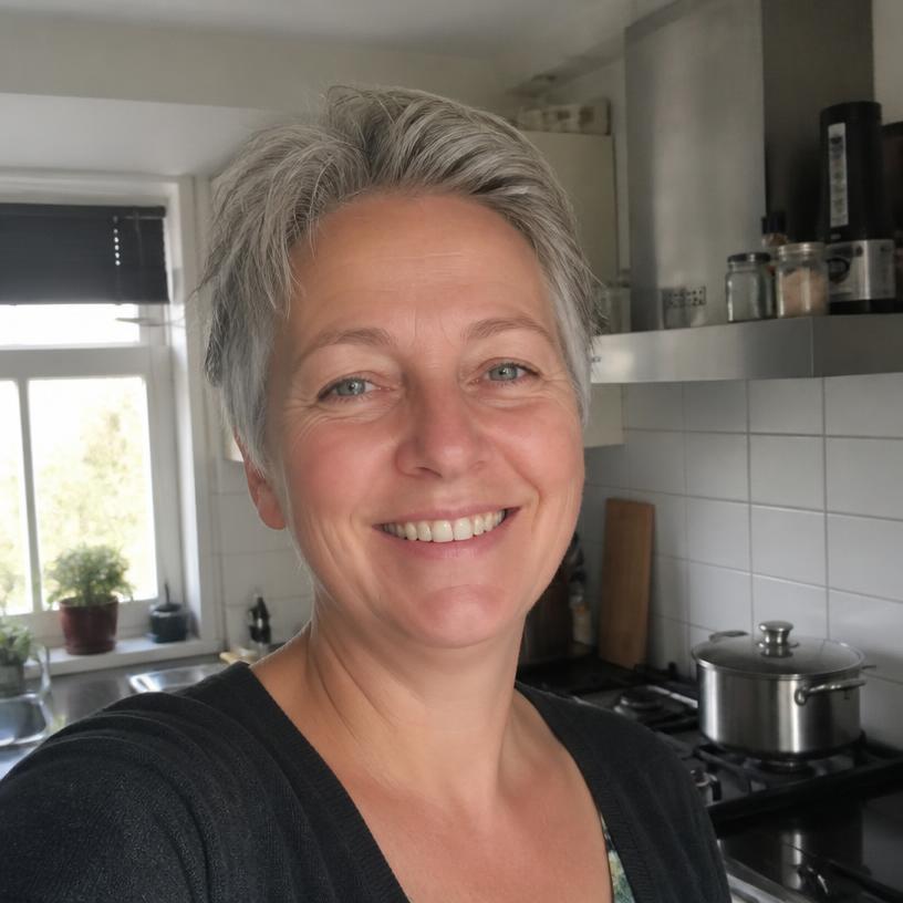 Marieke Visser in haar keuken in Zwolle