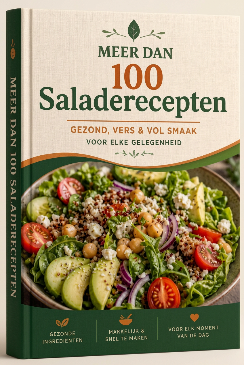 Het e-book met meer dan 100 saladerecepten